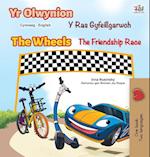 The Wheels The Friendship Race (Welsh English Bilingual Book for Kids)