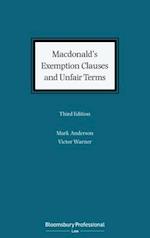 Macdonald's Exemption Clauses and Unfair Terms