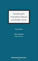 Macdonald's Exemption Clauses and Unfair Terms