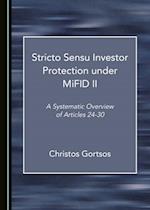 Stricto Sensu Investor Protection under MiFID II