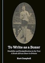 To Write as a Boxer