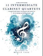 13 Intermediate Clarinet Quartets