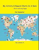 My Activity & Reward Charts in a Book with Coloring Pages (Second Semester)
