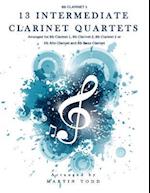 13 Intermediate Clarinet Quartets - BB Clarinet 1