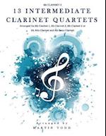 13 Intermediate Clarinet Quartets - BB Clarinet 2