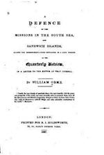A Defense of the Missions in the South Sea and Sandwich Islands
