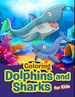 Coloring Dolphins and Sharks for Kids