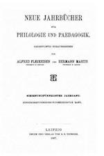 Neue Jahrbücher Für Philologie Und Paedogogik