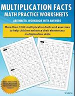 Multiplication Facts Math Worksheet Practice Arithmetic Workbook with Answers
