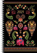 2021 Designer Elephant 17-Month Weekly Planner