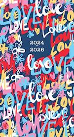 2025 Love, Love, Love Checkbook/2 Year Pocket Planner