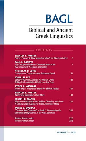 Biblical and Ancient Greek Linguistics, Volume 7