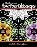 Black Background Flower Power Kaleidoscopes