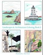 Landscapes & Architecture Coloring Book 2