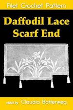 Daffodil Lace Scarf End Filet Crochet Pattern