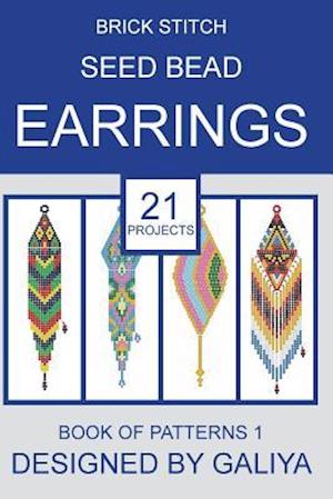 Brick stitch seed bead earrings. Book of patterns