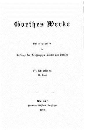 Goethes Werke - IV