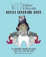 Wild Nature & Animals Adult Coloring Book