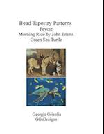 Bead Tapestry Patterns Peyote Morning Ride by John Emms Green Sea Turtle