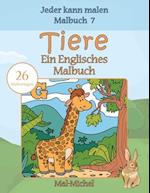 Tiere, Ein Englisches Malbuch