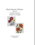Bead Tapestry Patterns Peyote Antique Gazania Poppies in Orange