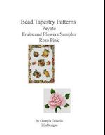 Bead Tapestry Patterns Peyote Fruits and Flowers Sampler Rose Pink