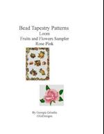 Bead Tapestry Patterns Loom Fruits and Flowers Sampler Rose Pink