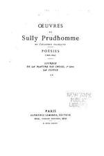 Oeuvres de Sully Prudhomme - Poésies