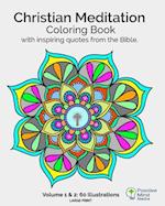 Christian Meditation Coloring Book, Volume 1 and 2