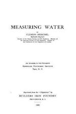 Measuring Water, an Address to the Students, Rensselaer Polytechnic