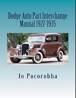 Dodge Auto Part Interchange Manual 1927-1935