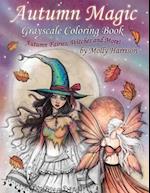 Autumn Magic Grayscale Coloring Book