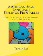 American Sign Language Feelings Printables