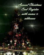 Annual Christmas Card Register with names & addresses
