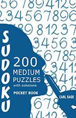 Sudoku 200 Medium Puzzles with Solutions
