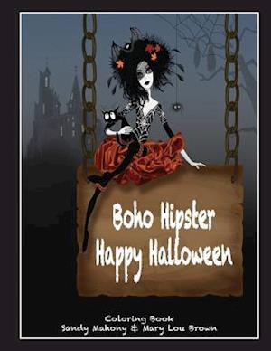 Boho Hipster Happy Halloween Coloring Book