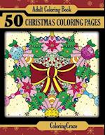 Adult Coloring Book: 50 Christmas Coloring Pages 