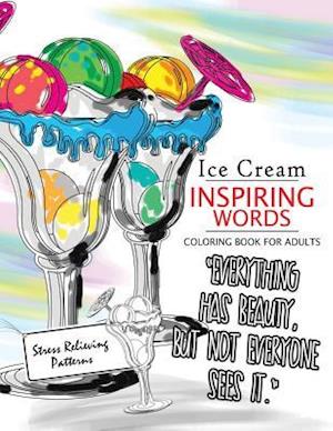 Ice Cream Inspiring Words Coloring Book
