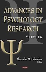 Advances in Psychology Research. Volume 137