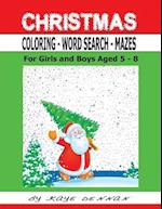 Christmas Coloring - Word Search - Mazes