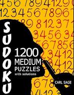 Sudoku 1,200 Medium Puzzles with Solutions