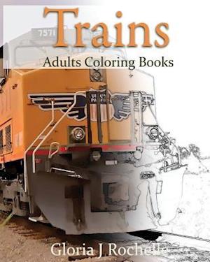 Trains Adults Coloring Book