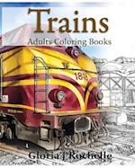 Trains Adults Coloring Book