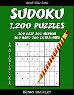 Sudoku 1,200 Puzzles, 300 Easy, 300 Medium, 300 Hard and 300 Extra Hard. Solutions Included