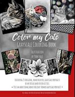 Color My Cats Grayscale Coloring Book