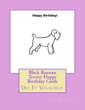 Black Russian Terrier Happy Birthday Cards