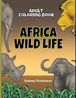 Adult Coloring Book Africa Wild Life