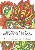 Henna Style Mid Size Coloring Book