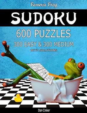 Famous Frog Sudoku 600 Puzzles with Solutions. 300 Easy and 300 Medium