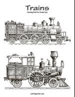 Trains Coloring Book for Grown-Ups 1